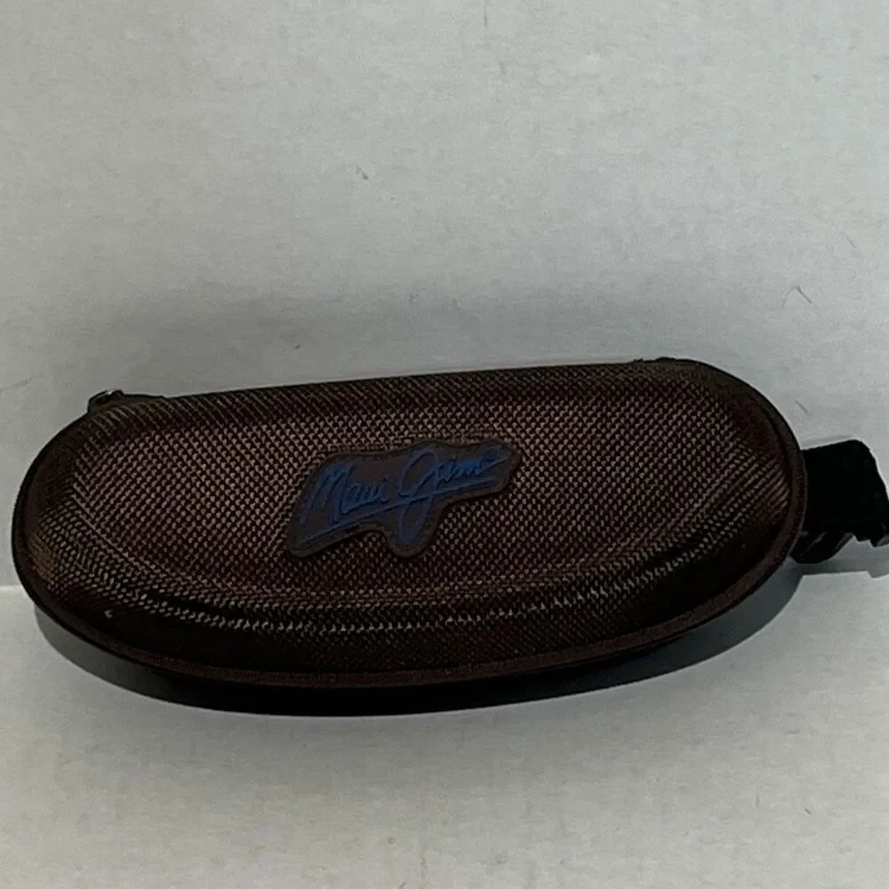Maui Jim‎ Brown Textured Nylon Clamshell Zip Around Semi-Hard Sunglasses Case